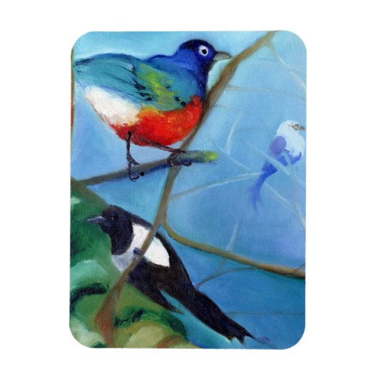 Tree Full of Birds Magneet (Verticaal)