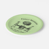 Tree gepersonaliseerde familie reünie papier Borde Papieren Bordje (Gekanteld)