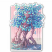 Tree Girl Surreal Sticker (Voorkant)