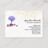 ** Tree Gold Glitter Amethist Magische Juwelen Visitekaartje (Achterkant)
