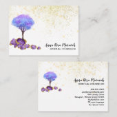** Tree Gold Glitter Amethist Magische Juwelen Visitekaartje (Voorkant / Achterkant)