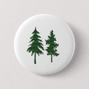 TREE Green Wild Environment Oerwoud Wood NVN712 Ronde Button 5,7 Cm