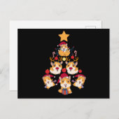 Tree guinea pig Christmas animals lover Briefkaart (Voorkant / Achterkant)