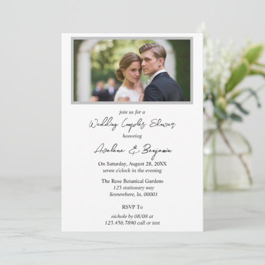 Tree Heart Gradient Foto Trouwkoppels Douche Kaart (Staand voorkant)