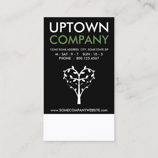 Tree Heart Loyalty Punch Card (Achterkant)