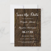 Tree Heart Photo Rustic Wedding Save the Date Kaar (Achterkant)