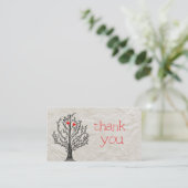 Tree & Hearts Dank u Visitekaartje (Staand voorkant)