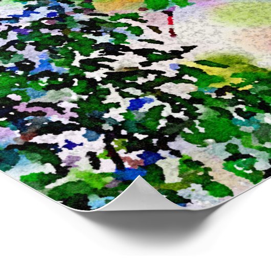 "Tree Hug" Poster voor kleurrijke Waterverf (Hoek)