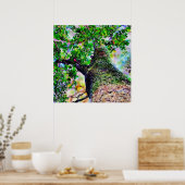 "Tree Hug" Poster voor kleurrijke Waterverf (Keuken)