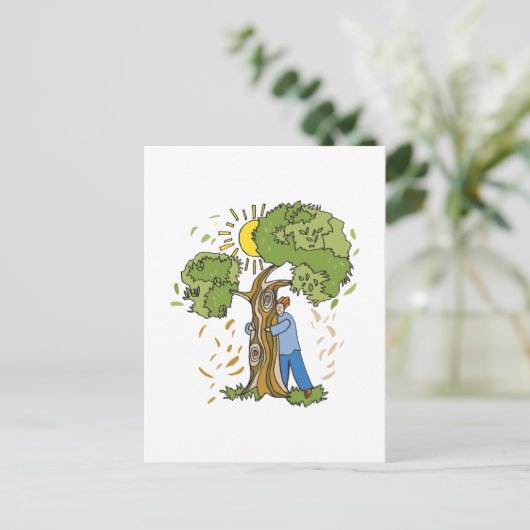 Tree Hugger Briefkaart (Staand voorkant)
