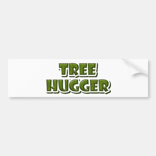 Tree Hugger Bumpersticker (Voorkant)
