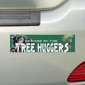 TREE HUGGER BUMPERSTICKER (Op auto)