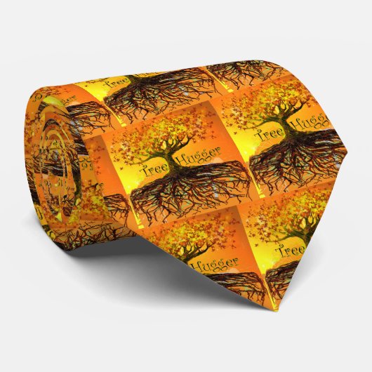 Tree Hugger Earth Day Stropdas (Opgerold)