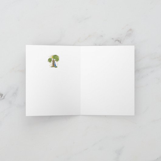 Tree Hugger Feestdagen Kaart (Binnen)