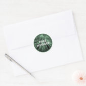 Tree Hugger Green Ronde Sticker (Envelop)