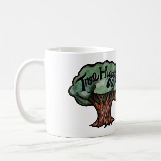 Tree Hugger Groene Natuur liefhebbers Koffiemok (Links)