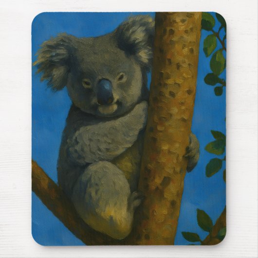 Tree Hugger - Koala in het bladerdak Muismat (Voorkant)