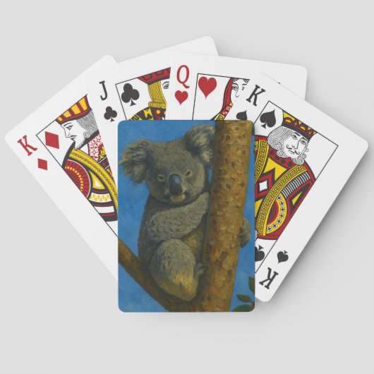 Tree Hugger - Koala in het bladerdak Pokerkaarten (Achterkant)