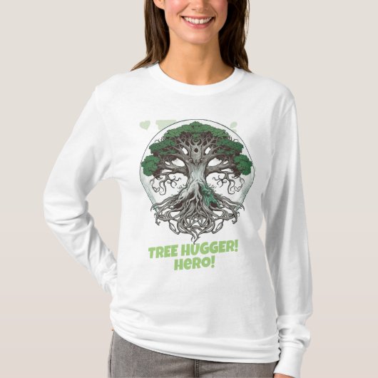Tree Hugger - milieubewustzijn T-shirt (Voorkant)