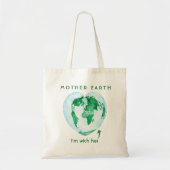 Tree Hugger Moeder Earth Environmentalist Canvas t Tote Bag (Voorkant)