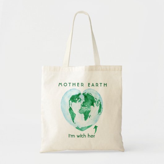 Tree Hugger Moeder Earth Environmentalist Canvas t Tote Bag (Voorkant)
