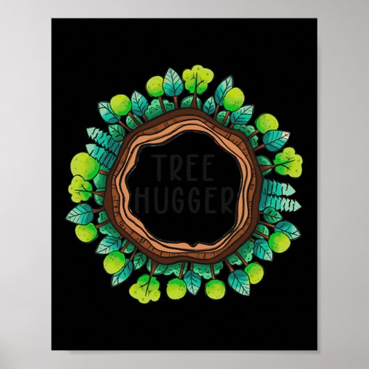Tree Hugger Natuur Milieubescherming Aarde Poster (Voorkant)