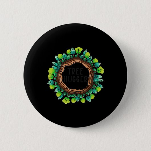 Tree Hugger Natuur Milieubescherming Aarde Ronde Button 5,7 Cm (Voorkant)