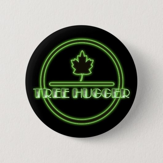 Tree Hugger Neon Button (Voorkant)