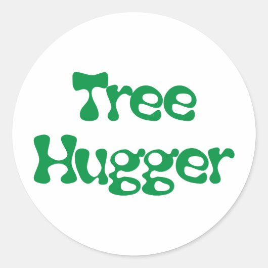 Tree Hugger Producten & Design! Ronde Sticker (Voorkant)
