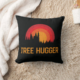 Tree Hugger Retro Distressed Natuur Lover Kussen