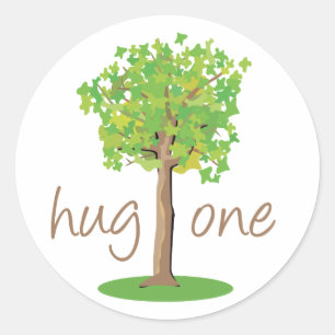 Tree Hugger Ronde Sticker