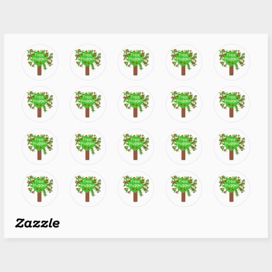 Tree Hugger Ronde Sticker (Vel)