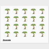 Tree Hugger Ronde Sticker (Vel)