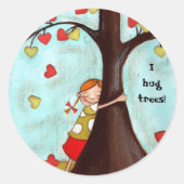 Tree Hugger - Sticker (Voorkant)
