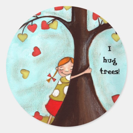 Tree Hugger - Sticker (Voorkant)