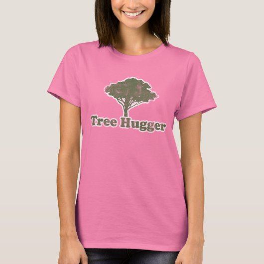 Tree Hugger Think Green T-shirt (Voorkant)
