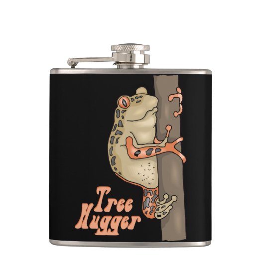 Tree Hugger Tree kikker Heupfles (Voorkant)
