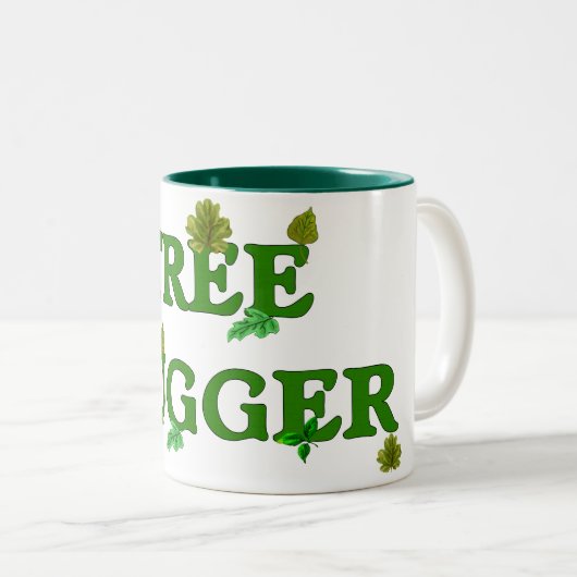 Tree Hugger Tweekleurige Koffiemok (Voorkant rechts)