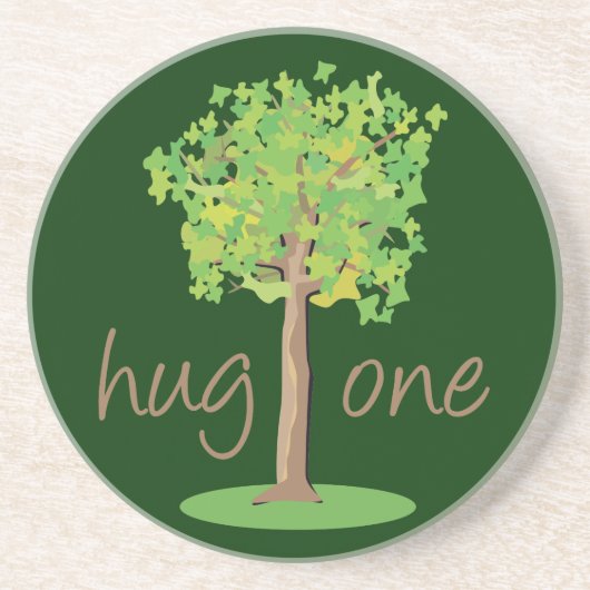 Tree Hugger Zandsteen Onderzetter (Voorkant)