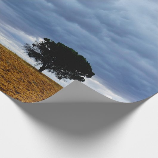 Tree in an empty field cadeaupapier (Hoek)