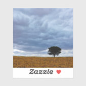 Tree in an empty field sticker (Vel)