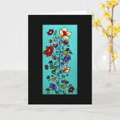 "Tree in Blue Two" kaart van Catherine HayesArt (Gele Bloem)