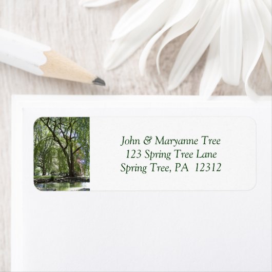 Tree in Spring Return Address Label (Insitu)