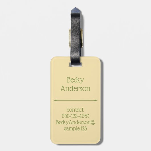 Tree In The Desert Bagagelabel (Achterkant verticaal)