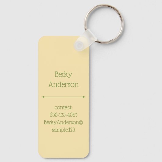 Tree In The Desert Sleutelhanger (Achterkant)