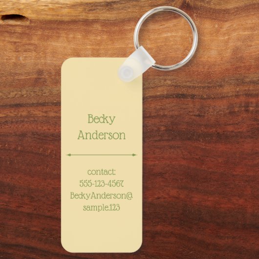 Tree In The Desert Sleutelhanger (Achterkant)