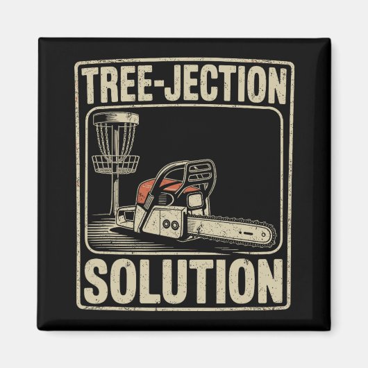 Tree-jection Oplossing Grappige Discgolf _4 Magneet (Voorkant)