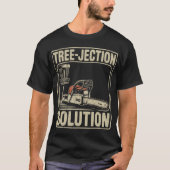 Tree-jection Solution Grappige Discgolf _4  T-shirt (Voorkant)