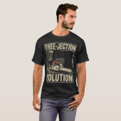 Tree-jection Solution Grappige Discgolf _4  T-shirt (Voorkant volledig)