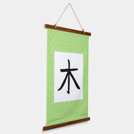 Tree Kanji Scroll Hangend Wandkleed (Gebogen)